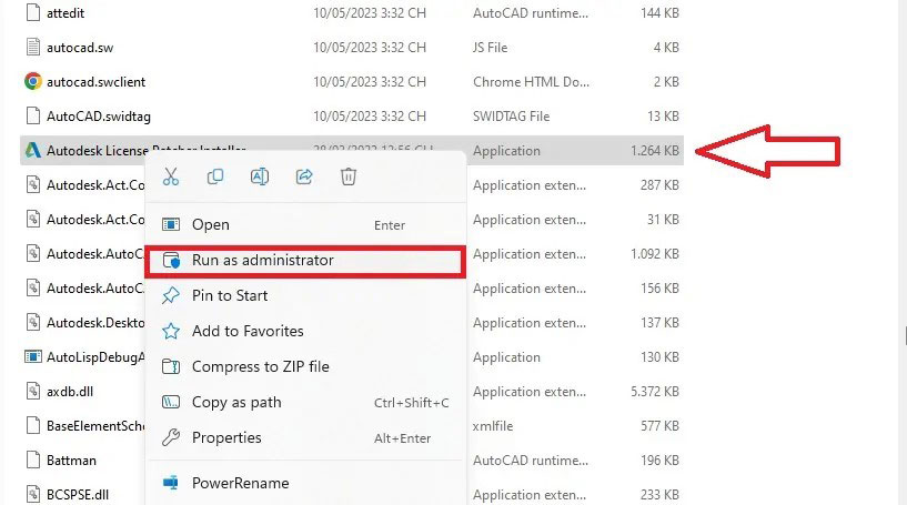 Chạy file kích hoạt