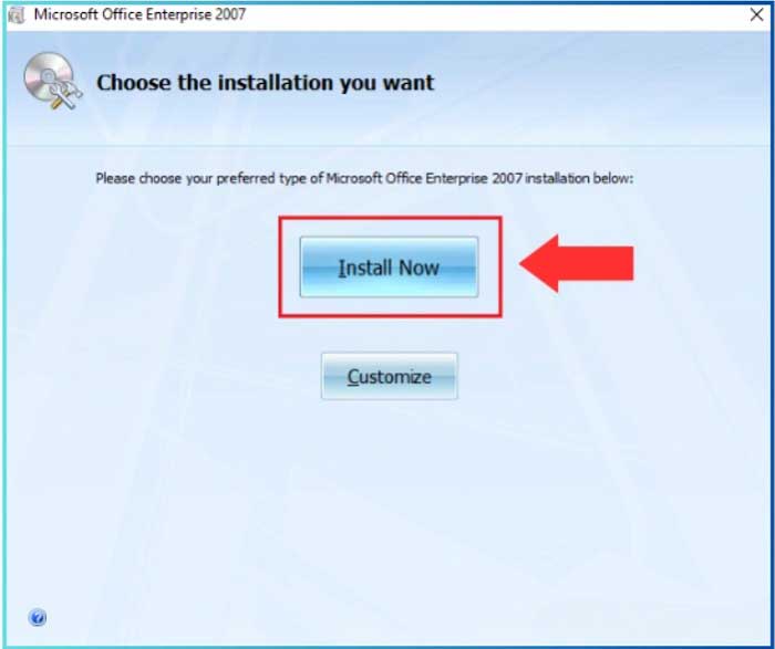 Chọn Install Now để bắt đầu cài đặt